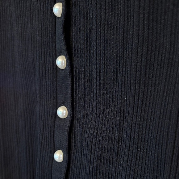 Christian Lacroix Black Pearl Button Ribbed Tank Top — Designer NWT - Picture 9 of 9